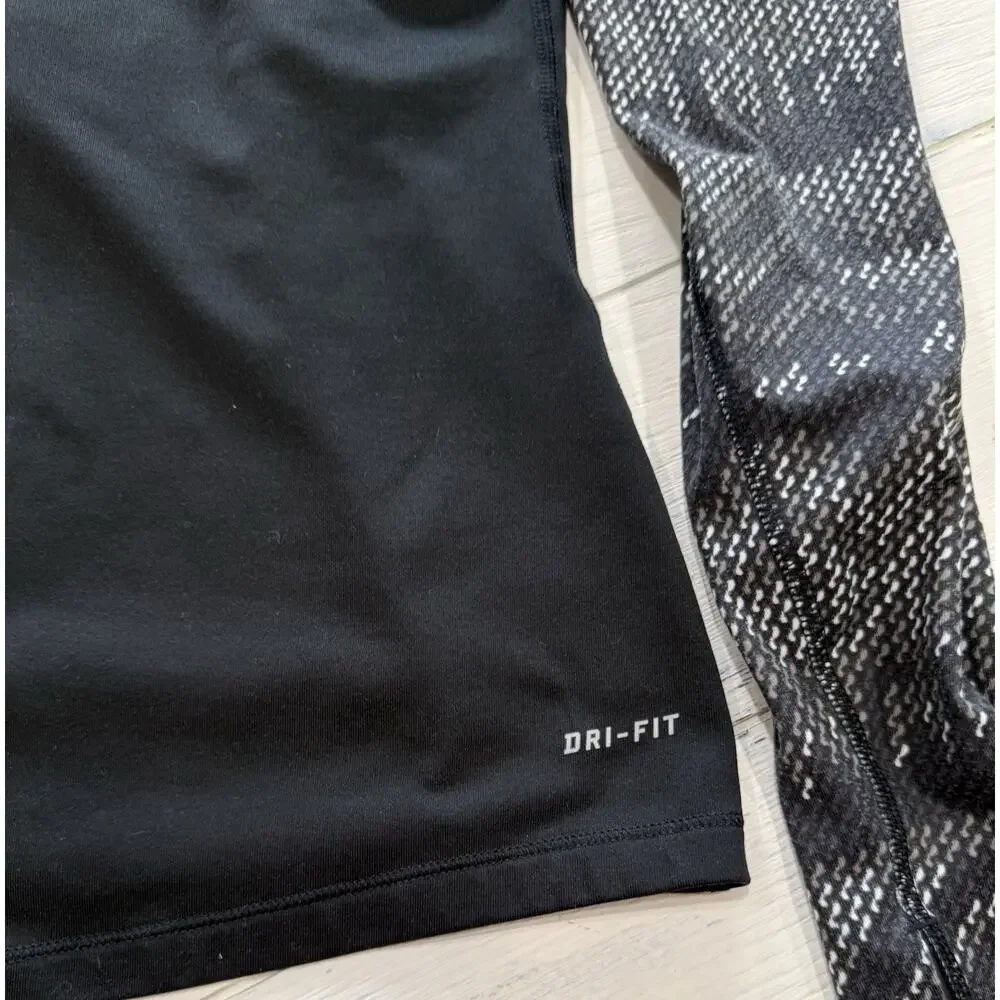 Nike Pro Dri-Fit Half Zip Nordic Womens Medium Black Light Weight Hiking